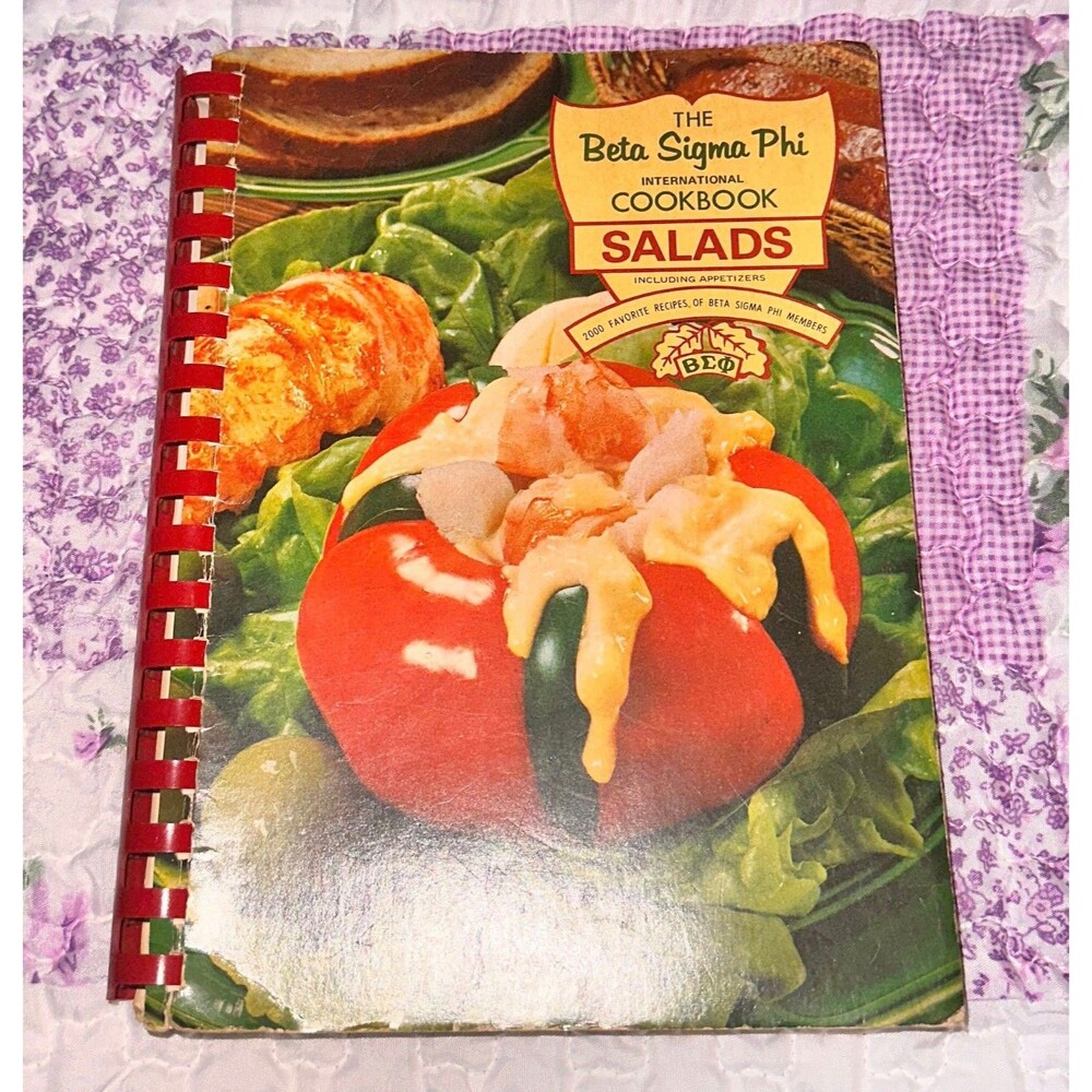 Vtg Cook Book - The Beta Sigma Phi International Cookbook SALADS - Dated 1970